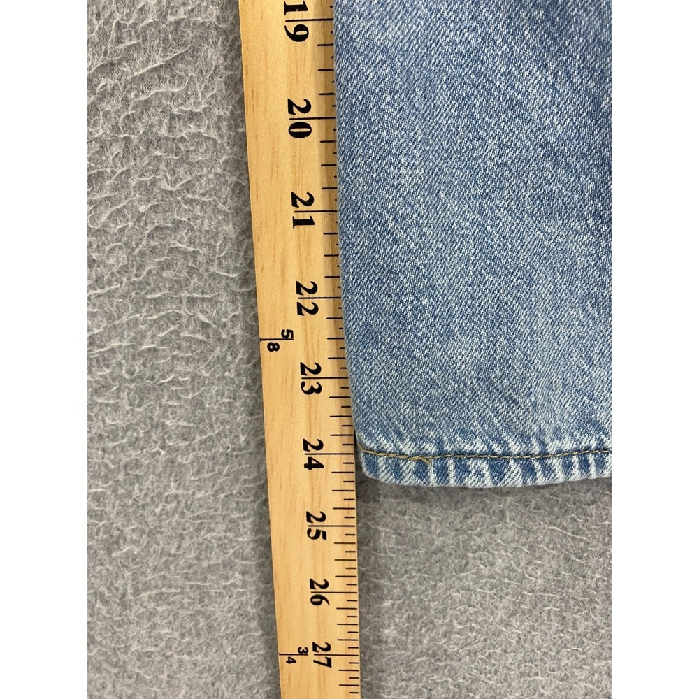 Levi's Middy Wide Leg Ankle Jeans Light Wash Womens Size 29 (29x24) Grunge Y2K - Picture 4 of 10
